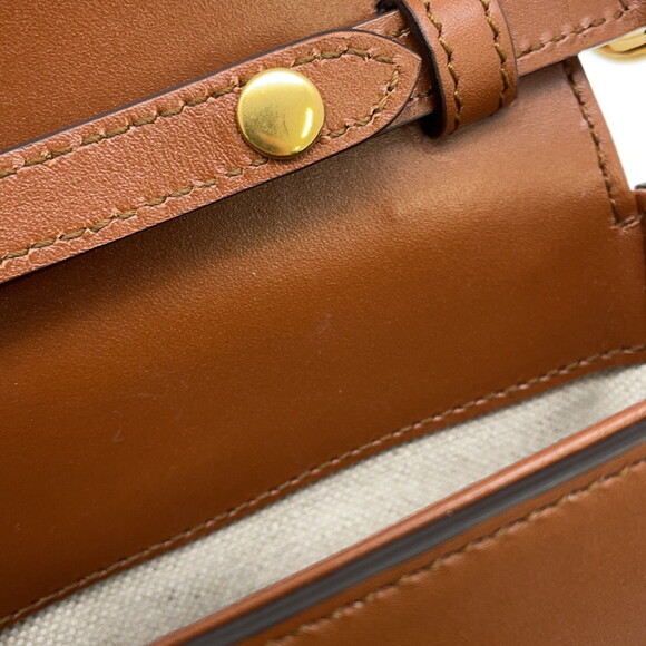 GUCCI Brown Leather Bamboo Shoulder Bag - Picture 13 of 16